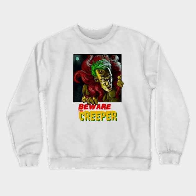 Steve Ditko's The Creeper as Rondo Hatton Crewneck Sweatshirt by thecountingtree